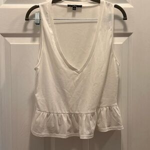 Lulu's Cream V-Neck Tank Top